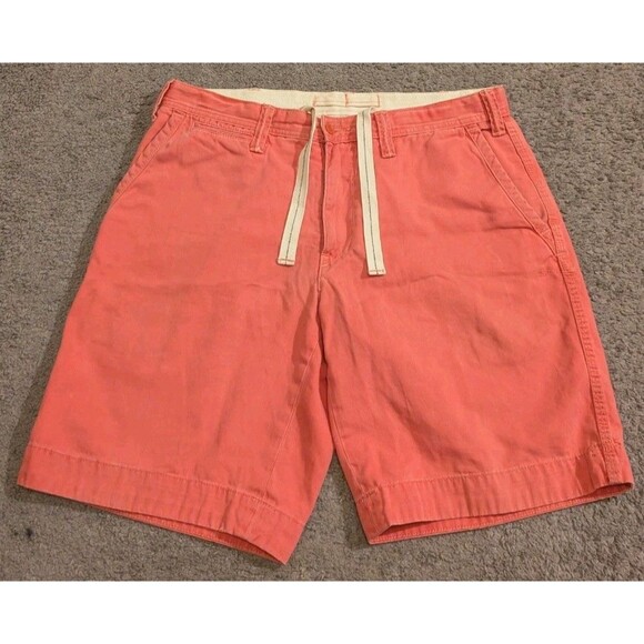 Polo Ralph Lauren Relaxed Fit 9" Drawstring Chino Shorts Salmon Pink Men's 32 - Picture 1 of 6